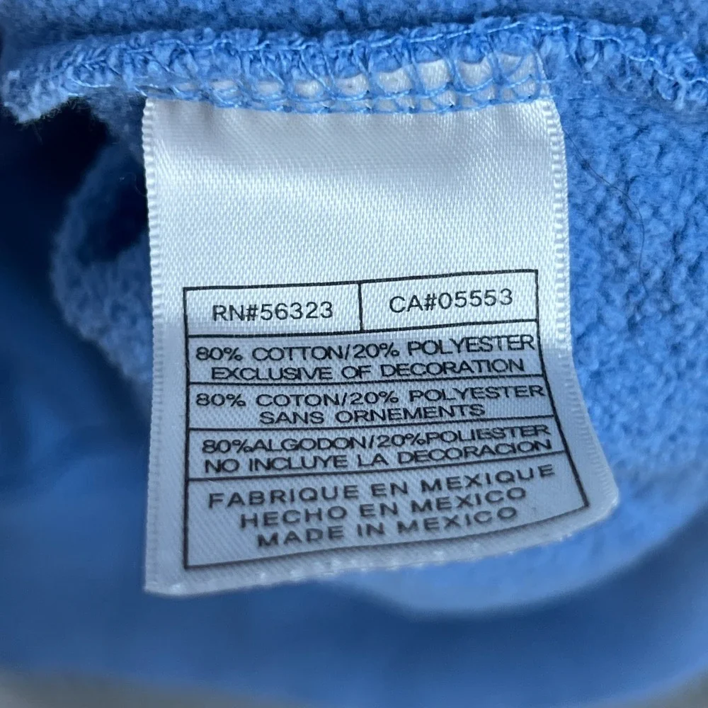Nike Team North Carolina Tar Heels Hoodie Blue Vintage NC Logo Mens Large